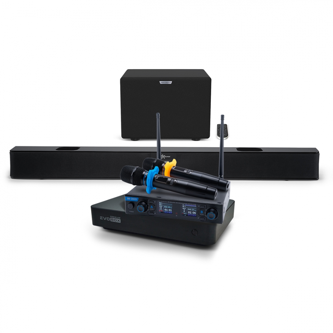 Hi-End караоке-система EVOBOX Premium + EvoSoundBar (саундбар с караоке) в Звенигороде