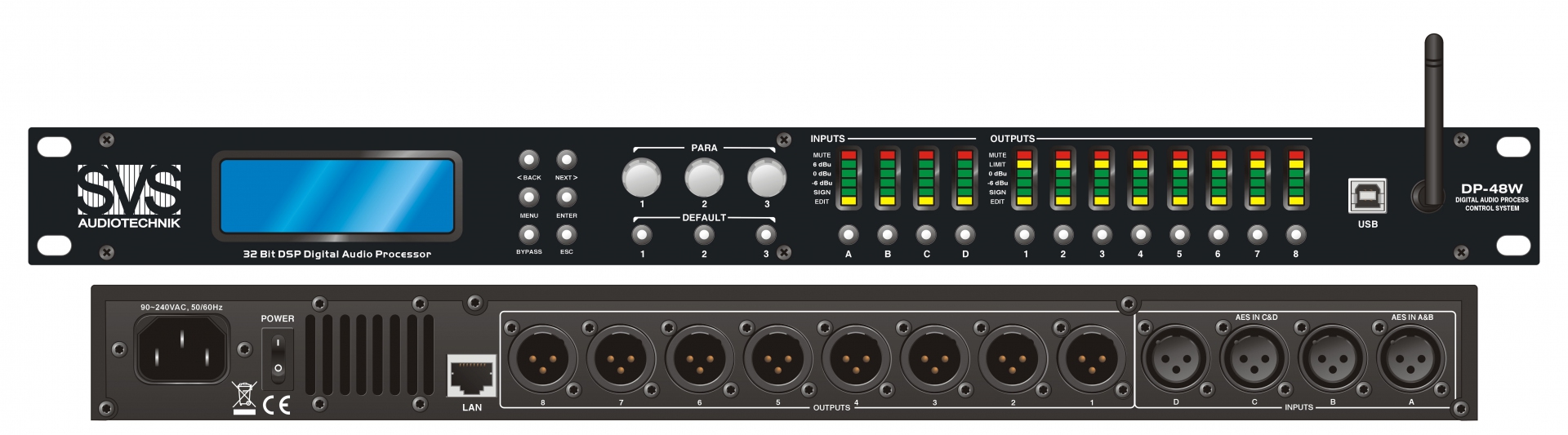 SVS Audiotechnik DP-48W Цифровой процессор: 4 входа 8 выходов в Звенигороде