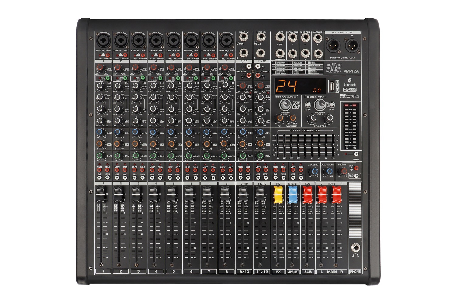 SVS Audiotechnik mixers PM-12A Активный аналоговый микшерный пульт, 12-канальный в Звенигороде